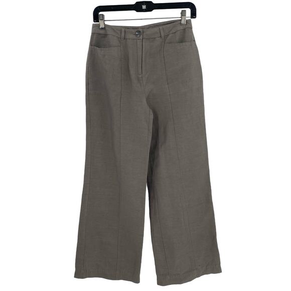 Sundance grey linen blend wide leg pants womens size petite 2 - Picture 1 of 8